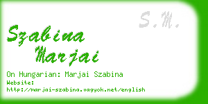 szabina marjai business card